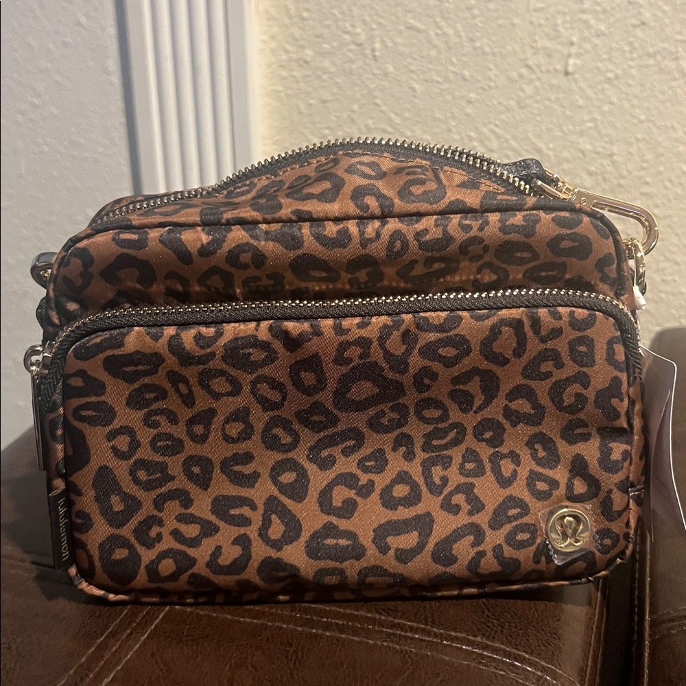 Lululemon Athletica Leopard Print Crossbody Bag